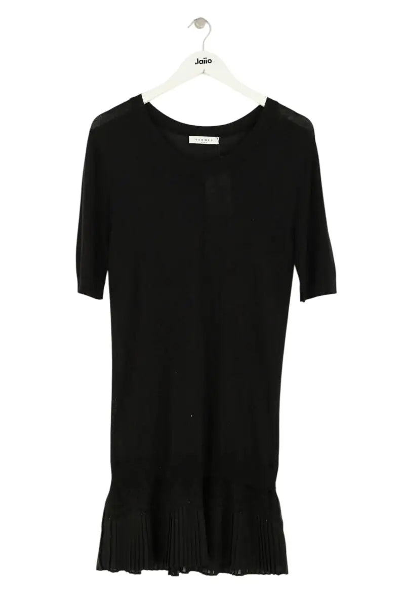 Robe Sandro Noir en Synthétique, taille M - Seconde Main
