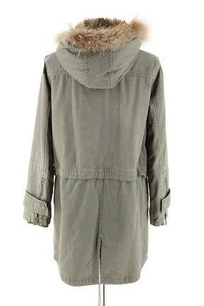 Manteau Berenice Kaki en Fourrure