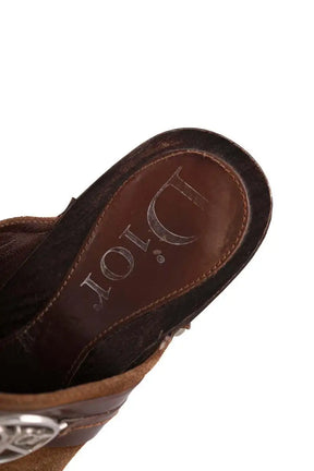 Talons Dior Camel en Daim