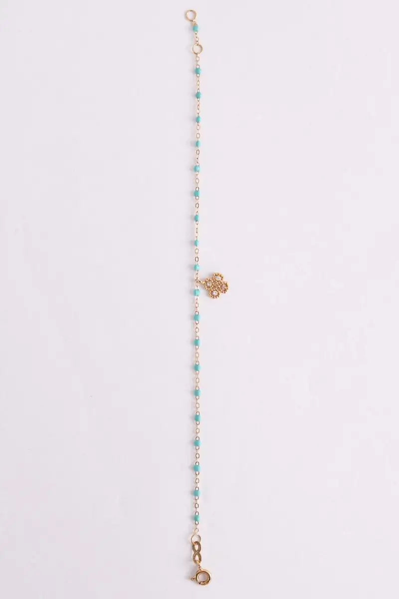 Bracelet Gigi Clozeau Lucky Trèfle Doré en Or rose