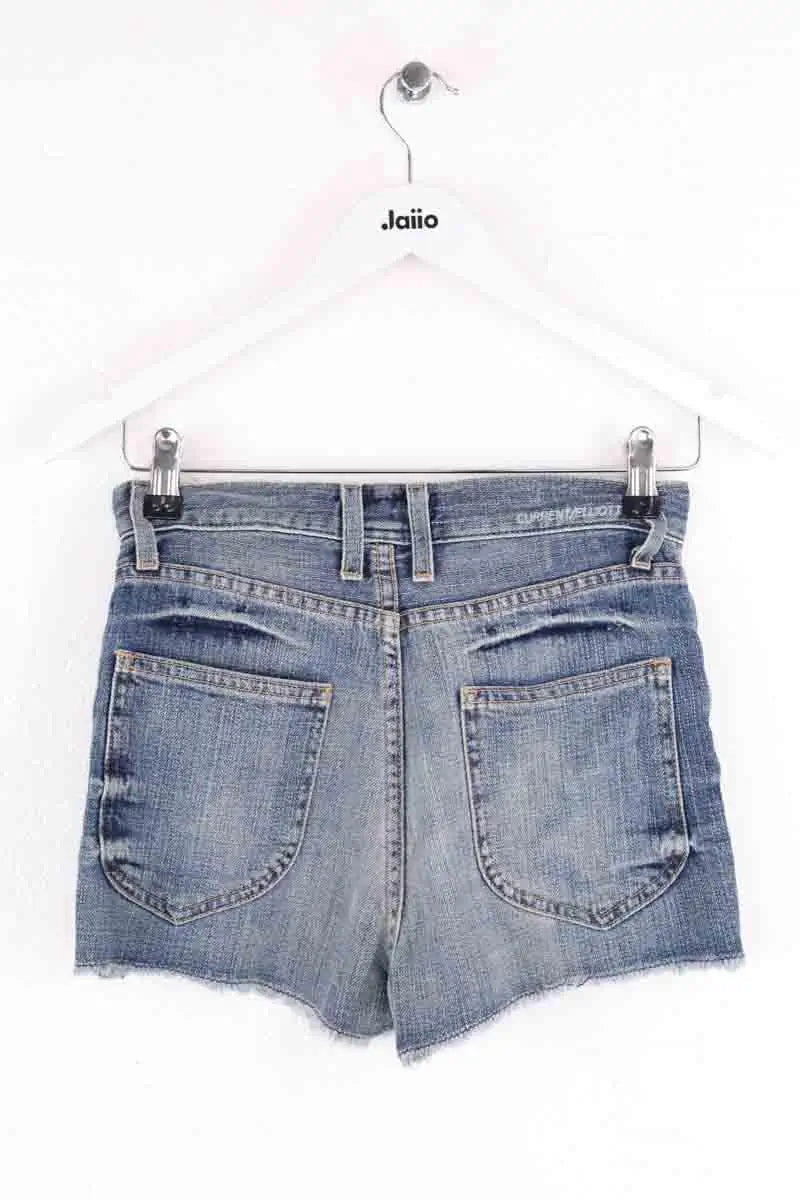 Mini short Current Elliott Bleu en Coton