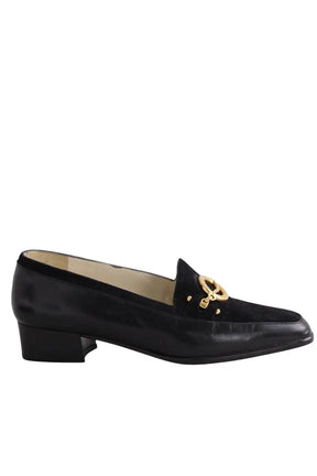 Mocassins Balmain Noir en Daim, taille 36 - Seconde Main