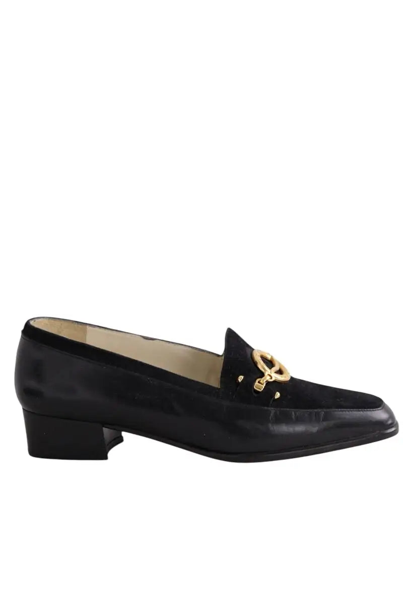Mocassins Balmain Noir en Daim, taille 36 - Seconde Main
