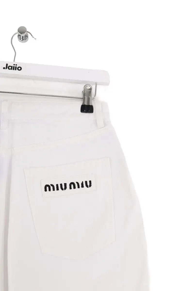 Mini jupe Miu Miu Blanc en Coton