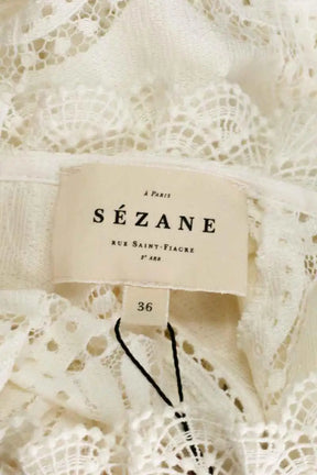Blouse Sézane Blanc en Coton