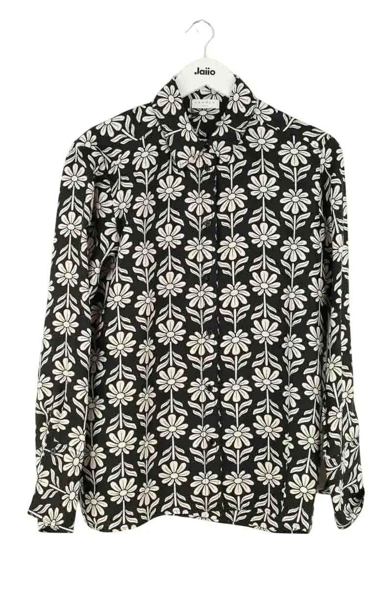 Blouse Sandro Noir en Soie, taille S - Seconde Main