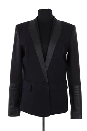 Blazer Maje Marine en Laine, taille M - Seconde Main