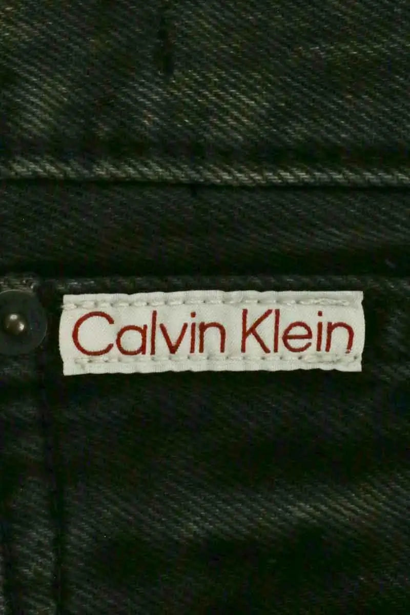Jean droit W33 L32 Calvin Klein Noir en Coton