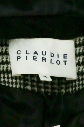 Manteau Claudie Pierlot Noir en Laine