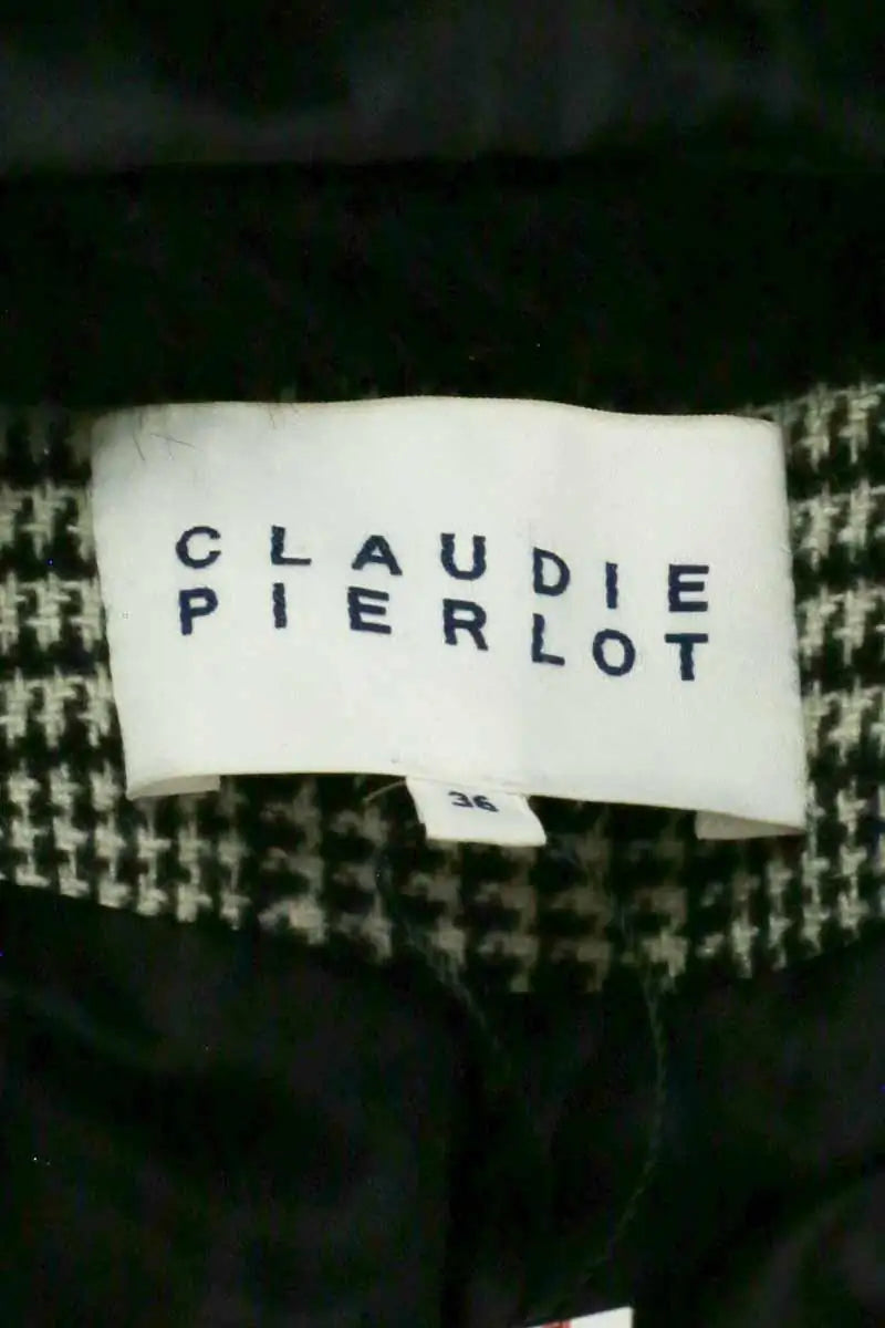 Manteau Claudie Pierlot Noir en Laine