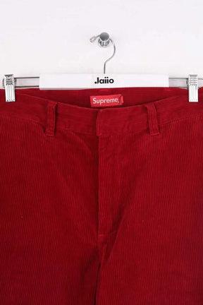 Pantalon large Supreme Rouge en Velours
