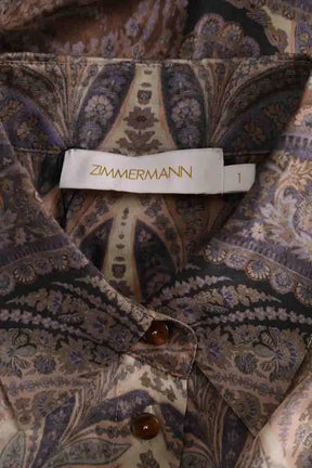 Blouse Zimmermann Marron en Soie