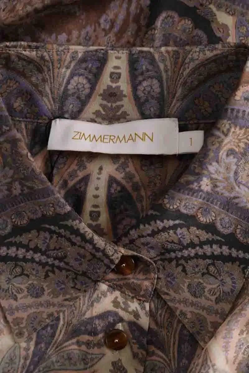 Blouse Zimmermann Marron en Soie