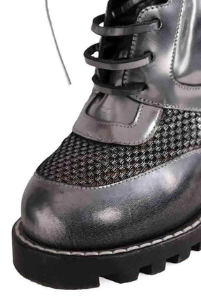 Boots à lacets Louis Vuitton Argent en Cuir