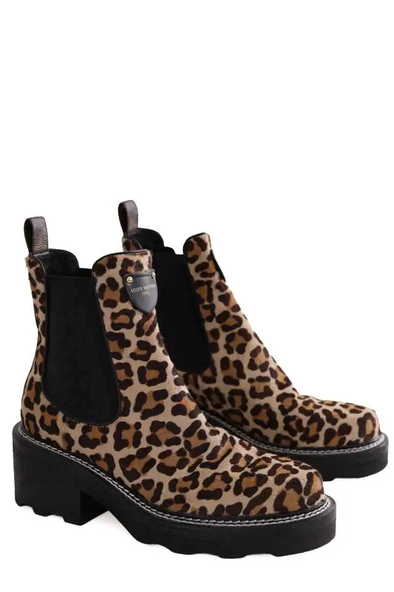 Boots Louis Vuitton Beige en Cuir