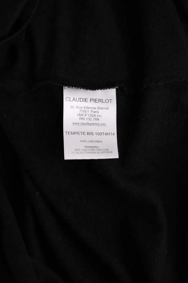 Top manches 3/4 Claudie Pierlot Noir en Lin