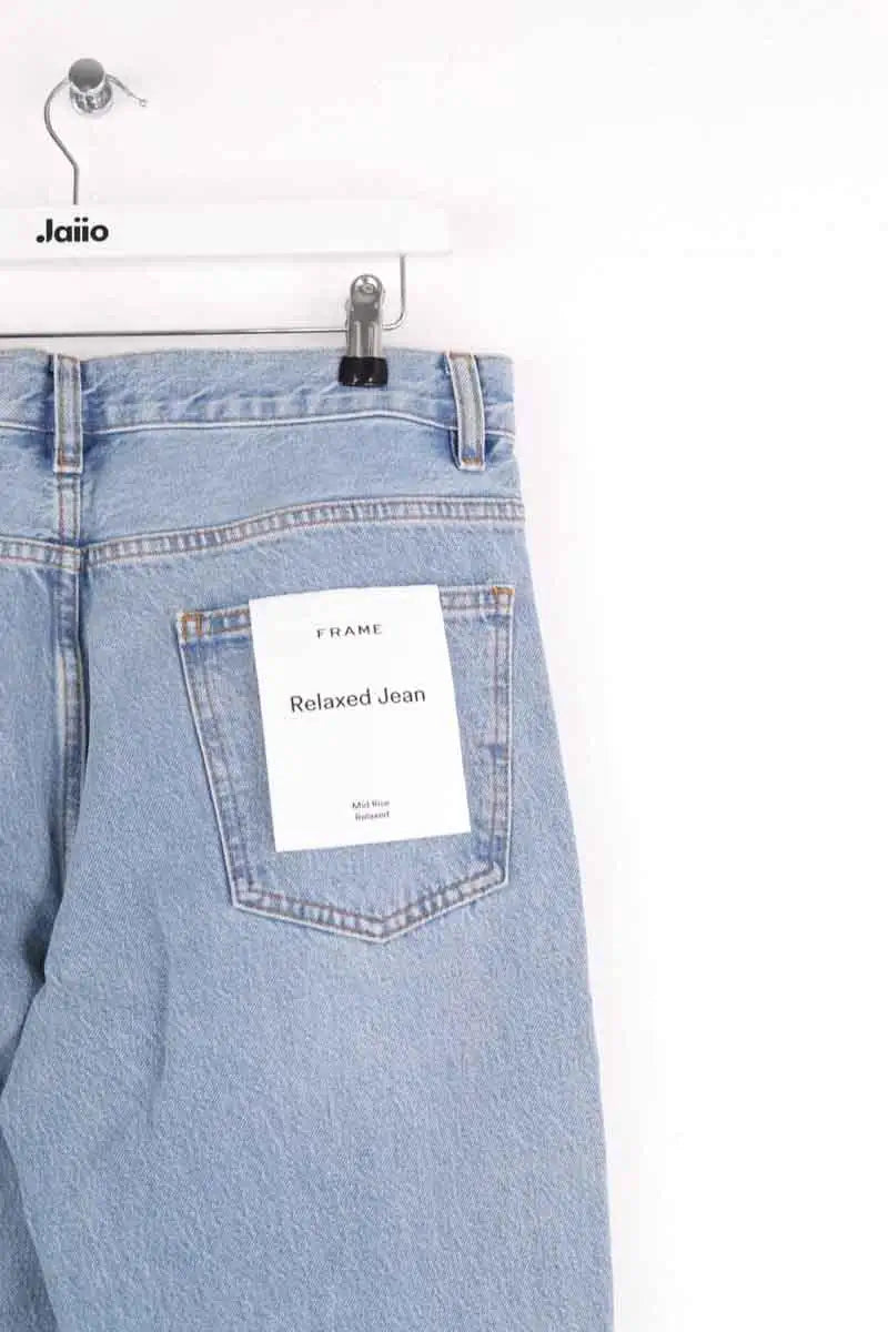 Jean Frame Relaxed jean Bleu en Coton