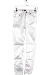 Pantalon The Kooples Argent en Coton, taille XS - Seconde Main