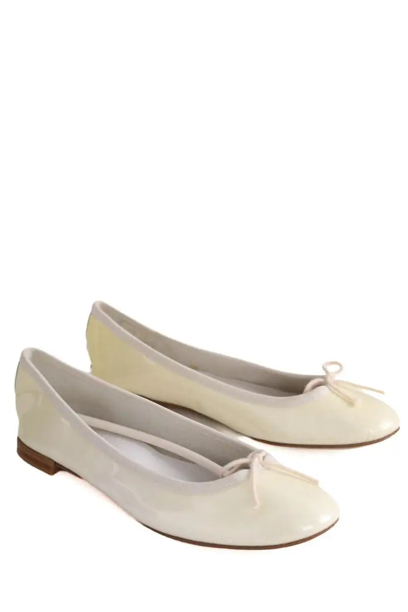 Ballerines Repetto Ecru en Cuir verni