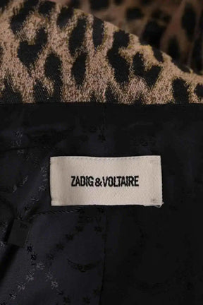 Blazer Zadig & Voltaire Visko Jac Leo Camel en Synthétique
