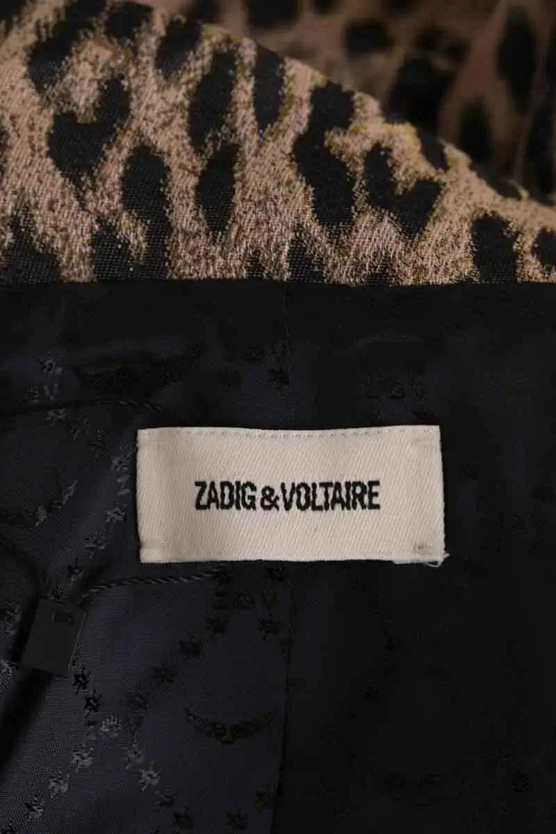 Blazer Zadig & Voltaire Visko Jac Leo Camel en Synthétique