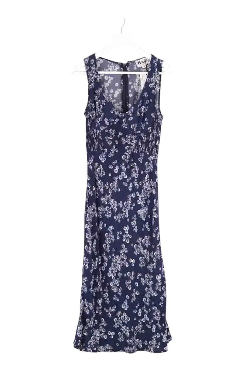 Robe Rouje Bleu en Viscose, taille S - Seconde Main