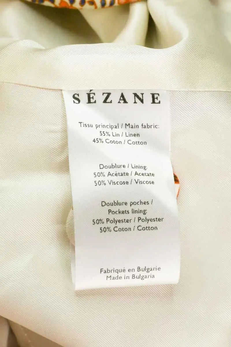 Blazer Sézane Orange en Lin