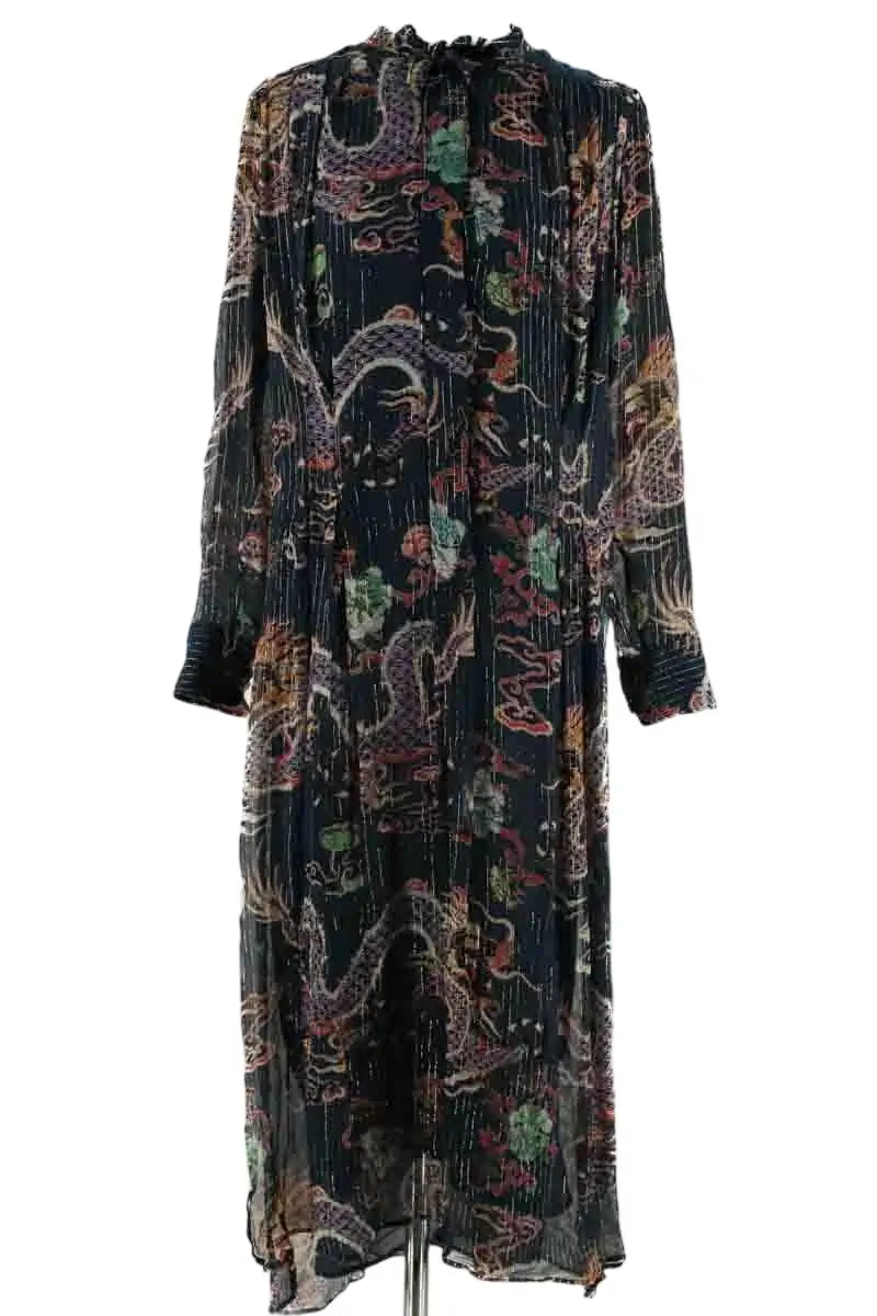 Robe Isabel Marant Bleu en Soie, taille XS - Seconde Main