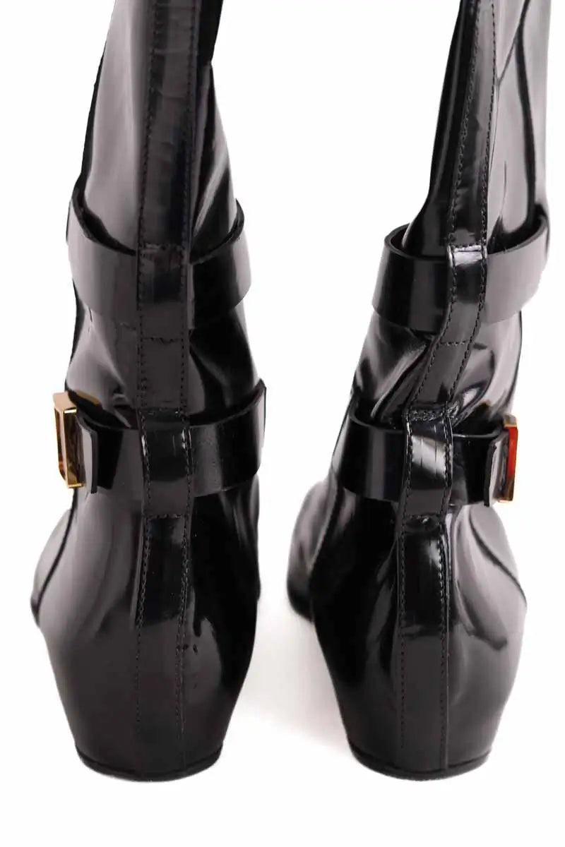 Bottes Tod's Noir en Cuir verni