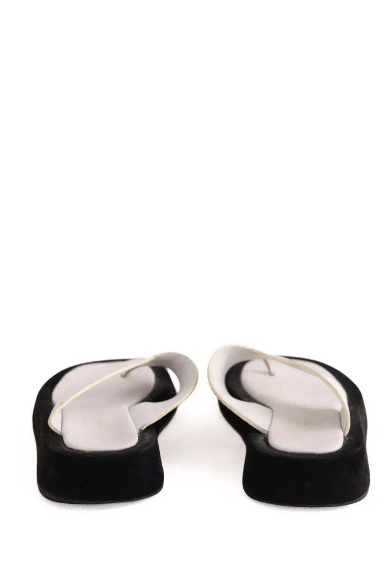 Sandales The Row Blanc en Cuir
