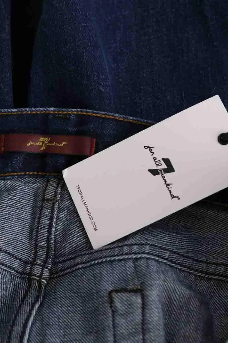 Jean boyfriend 7 For All Mankind Josefina Bleu en Coton