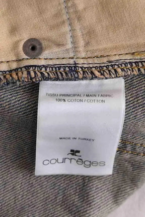 Mini jupe Courrèges Bleu en Coton