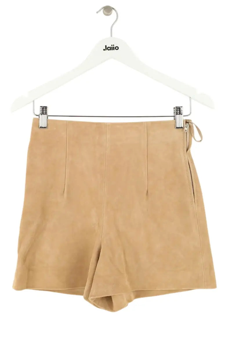 Mini short Sézane Camel en Cuir, taille XS - Seconde Main