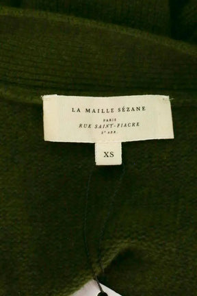 Cardigan Sézane Vert en Laine