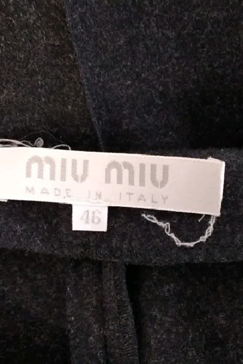Pantalon slim Miu Miu  Anthracite