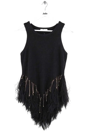 Top sans manche Paco Rabanne Noir en Lin, taille M - Seconde Main