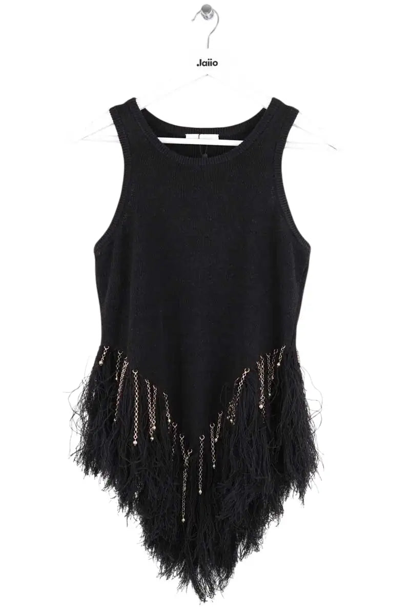 Top sans manche Paco Rabanne Noir en Lin, taille M - Seconde Main