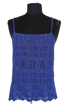 Top sans manche Sézane Bleu en Viscose, taille S - Seconde Main