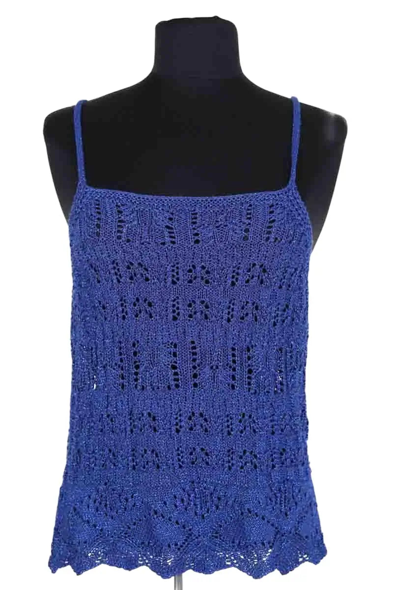 Top sans manche Sézane Bleu en Viscose, taille S - Seconde Main