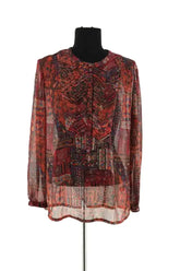 Blouse Antik Batik Rouge en Synthétique, taille L - Seconde Main