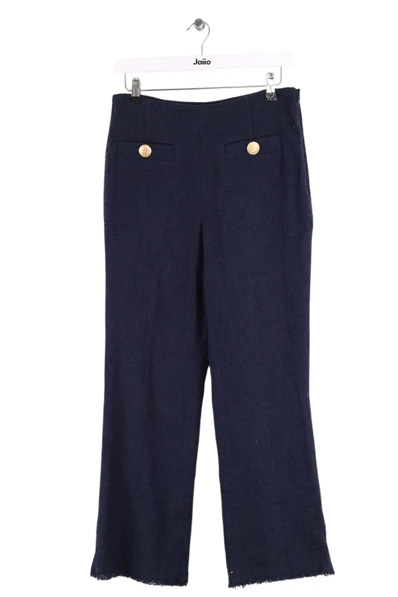 Pantalon droit LK Bennett Marine en Tissu, taille M - Seconde Main