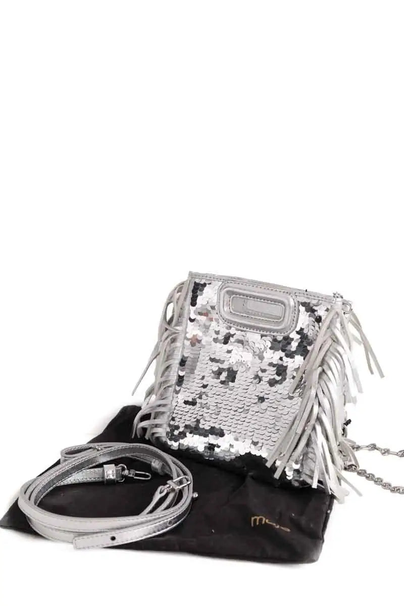 Sac à bandoulière Maje Argent en Cuir