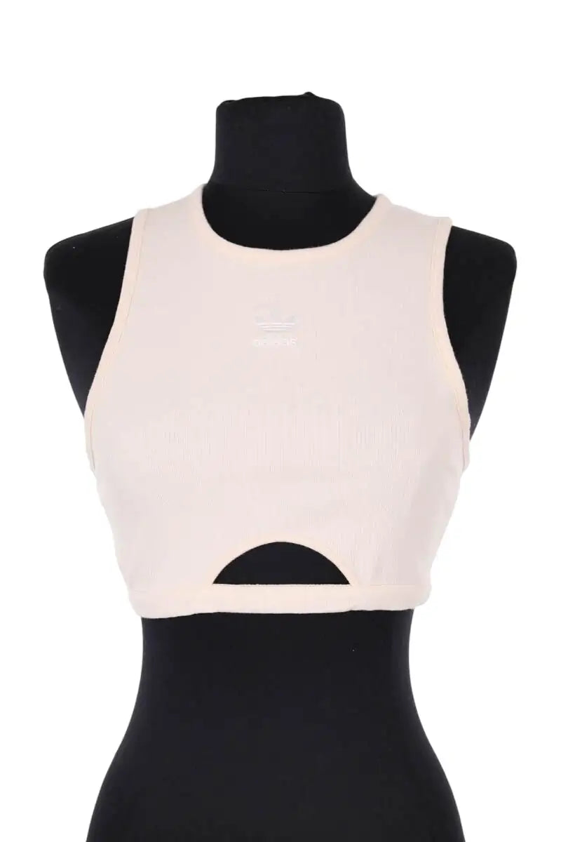 Top sans manche Adidas Beige en Coton, taille S - Seconde Main