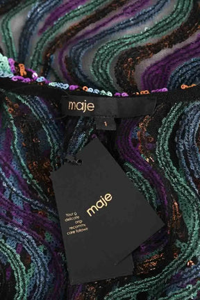 Top sans manche Maje Emilio Multicolore en Paillettes