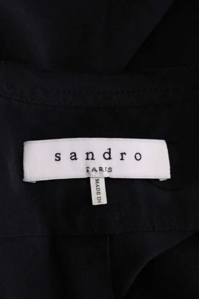 Blouse Sandro Noir en Soie