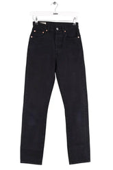Jean droit Levi's 501 Noir en Coton, taille XS - Seconde Main