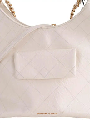 Sac porté épaule Charles & Keith Beige en Cuir