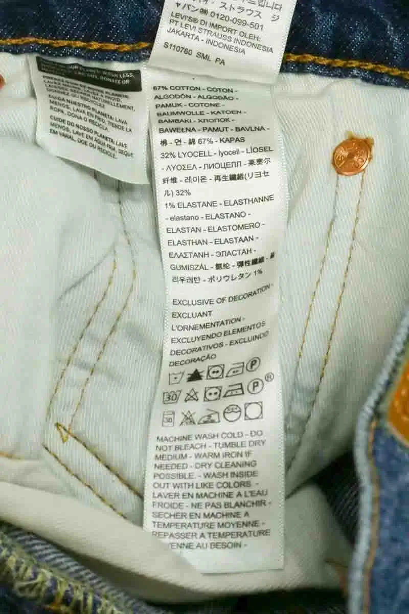 Jean droit Levi's 502 Bleu en Coton