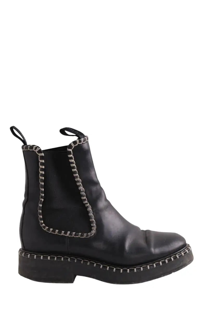 Bottes de motard Chloé Noir en Cuir, taille 36 - Seconde Main