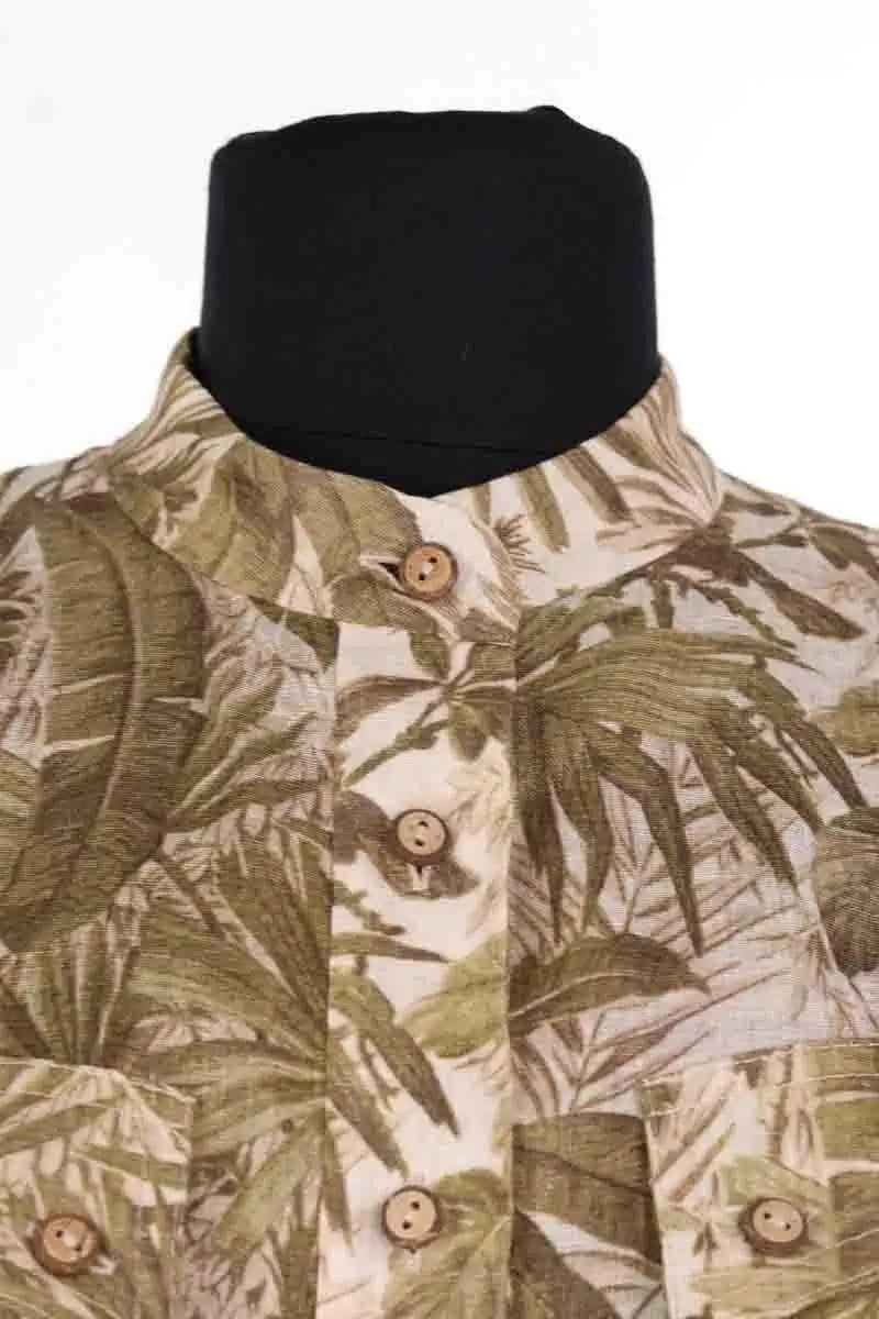 Chemise Zimmermann Kaki en Lin